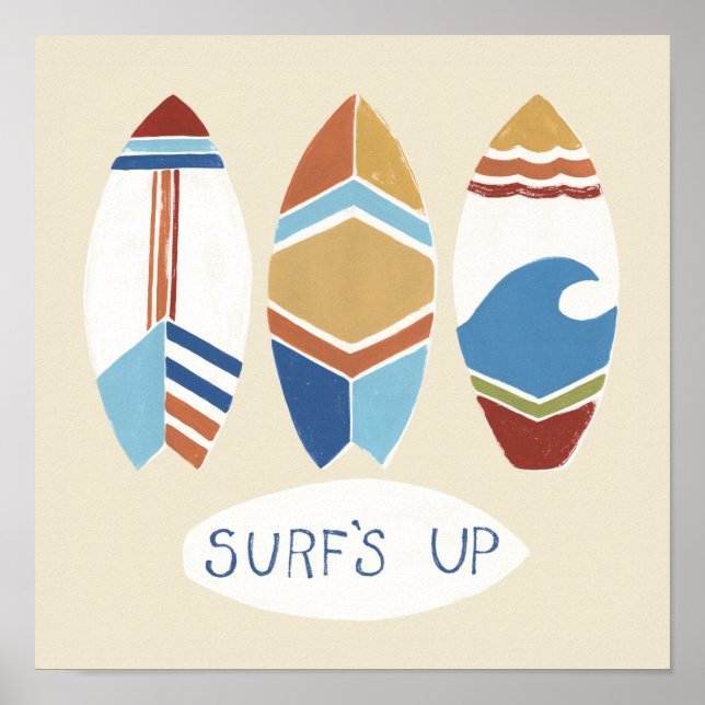 Surf's Up! Surfboards Poster (Front)