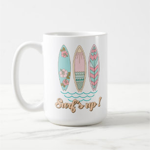 Surf's Up Surfboards Summer Beach Life Coffee Mug