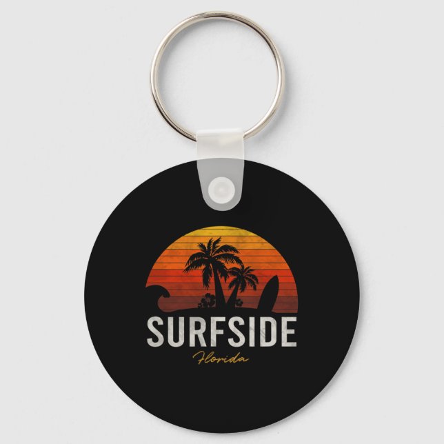 Surfside Beach Florida Fl Palms Vacation Surf Suns Key Ring (Front)