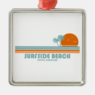Surfside Beach South Carolina Sun Palm Trees Metal Tree Decoration