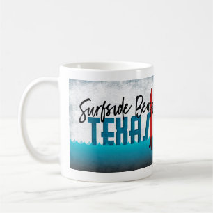 Surfside Beach Texas Surfboard Surfing Coffee Mug