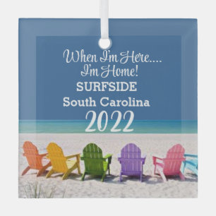 SURFSIDE SOUTH SC BEACH LOVER GIFT ORNAMENT