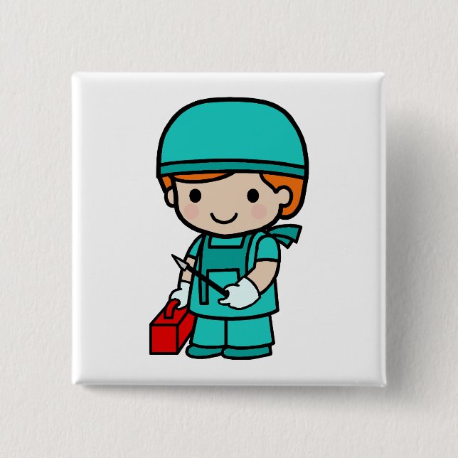 Surgeon Boy 15 Cm Square Badge (Front)