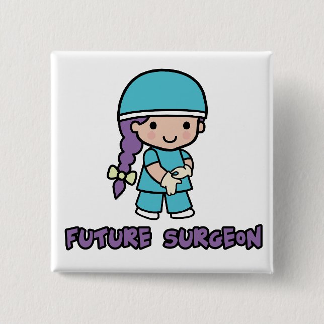 Surgeon (girl) 15 cm square badge (Front)