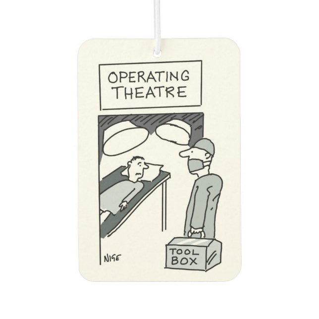 Surgeon with Toolbox Car Air Freshener (Front)