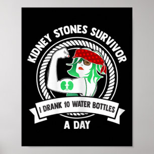Surgery Gift - Flexing Woman Kidney Stones Survivo Poster