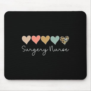 Surgery Nurse Leopard Heart, Valentine's Day Nursi Mouse Mat
