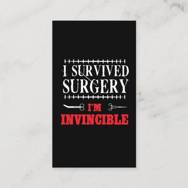 Surgery Recovery Gifts for Men Women Knee Shoulder Business Card (Front)