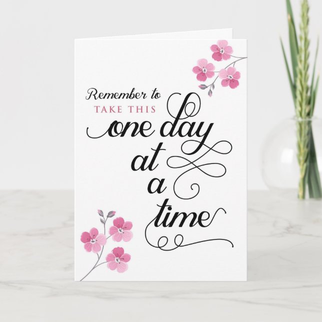 Surgery Recovery, Take This One Day at a Time Card (Front)