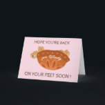 surgery support- back on feet - Get well soon  Thank You Card<br><div class="desc">Cute upside down turtle, with text Hope you get back on your feet soon. Editable name on cover, as well as inside the car- which you can delete completely, or personalise. Did your friend, parent or sibling had just hip replacement done? Knee replacement? any surgery, sickness, difficulty, uneasiness in life...</div>