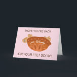 surgery support- back on feet - Get well soon  Thank You Card<br><div class="desc">Cute upside down turtle, with text Hope you get back on your feet soon. Editable name on cover, as well as inside the car- which you can delete completely, or personalise. Did your friend, parent or sibling had just hip replacement done? Knee replacement? any surgery, sickness, difficulty, uneasiness in life...</div>