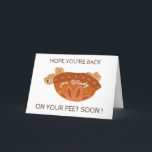 surgery support- back on feet - Get well soon  Thank You Card<br><div class="desc">Cute upside down turtle, with text Hope you get back on your feet soon. Editable name on cover, as well as inside the car- which you can delete completely, or personalise. Did your friend, parent or sibling had just hip replacement done? Knee replacement? any surgery, sickness, difficulty, uneasiness in life...</div>