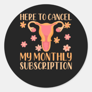 Surgery Uterus Removal Hysterectomy Recovery Classic Round Sticker