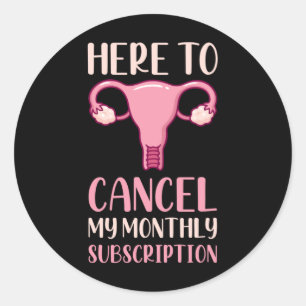 Surgery Uterus Removal Hysterectomy Recovery Classic Round Sticker