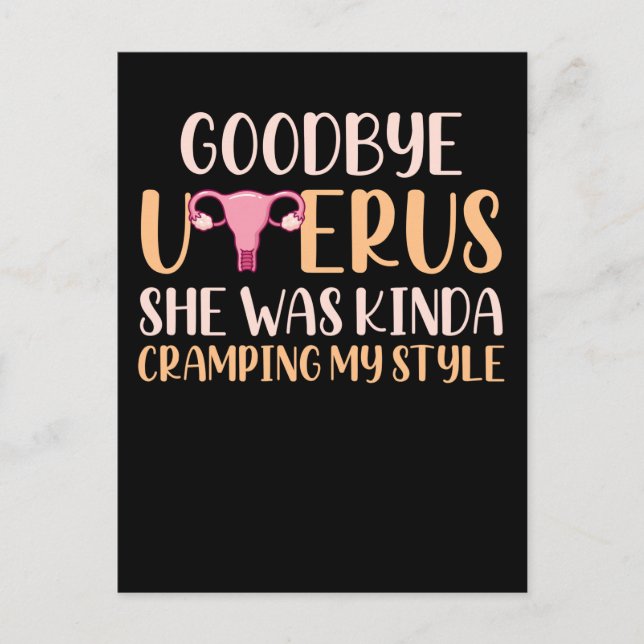 Surgery Uterus Removal Hysterectomy Recovery Postcard (Front)