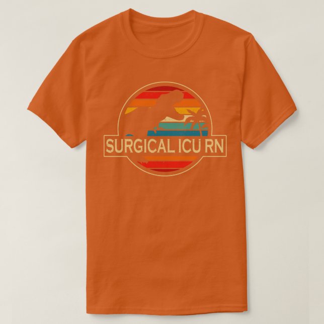Surgical Icu Rn Dinosaur T-Shirt (Design Front)