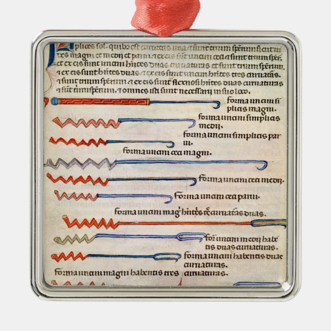 Surgical instruments from a treatise metal tree decoration (Front)