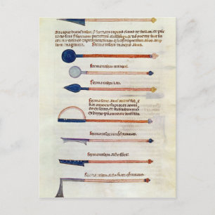 Surgical instruments from a treatise postcard