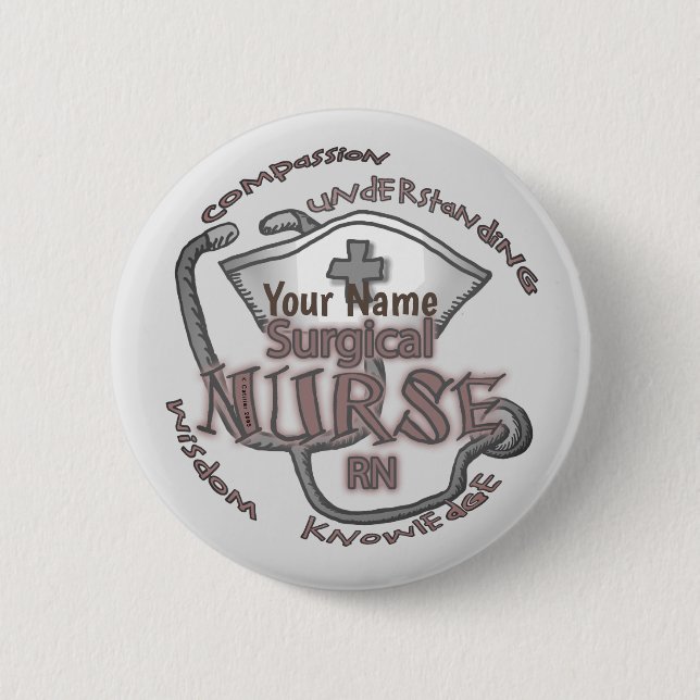 Surgical Nurse Axiom 6 Cm Round Badge (Front)