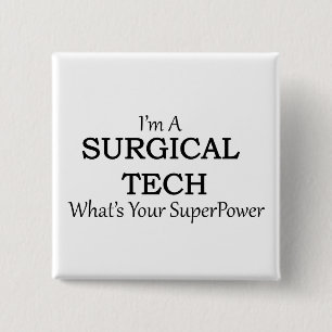 SURGICAL TECH 15 CM SQUARE BADGE