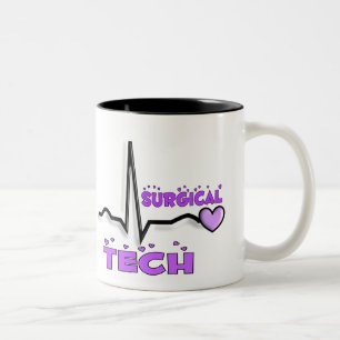 Surgical Tech Gifts  QRS Design Two-Tone Coffee Mug