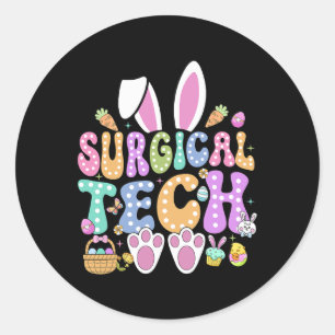 Surgical Tech Happy Easter Day Bunny Surg Technici Classic Round Sticker