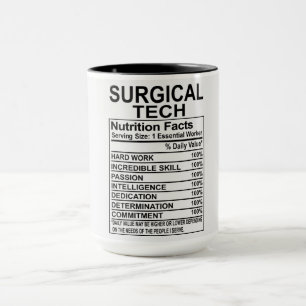 Surgical Tech Nutrition Facts Mug