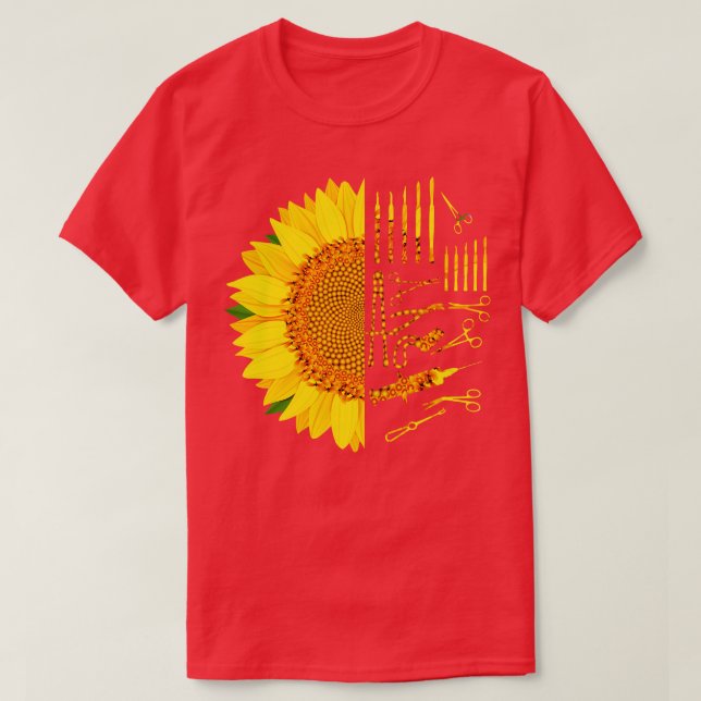 Surgical Tech Sunflower T-Shirt (Design Front)