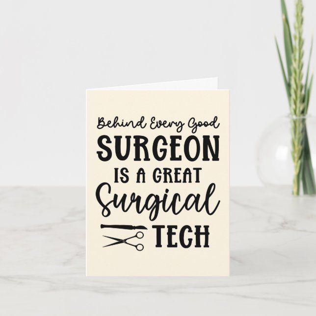 Surgical Tech | Surgical Technologist Appreciation Thank You Card (Front)