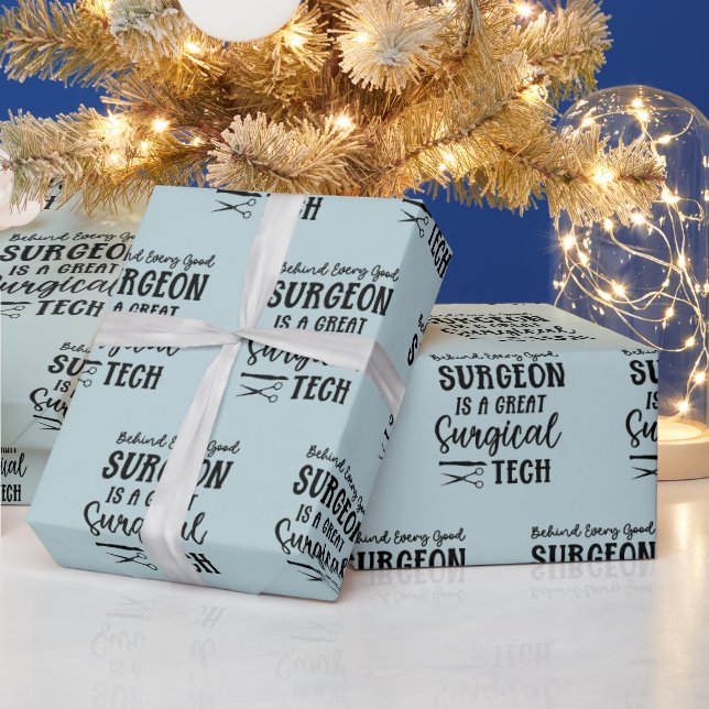 Surgical Tech | Surgical Technologist Appreciation Wrapping Paper (Holidays)
