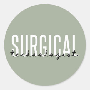 Surgical Technologist Med Surg Tech Surgery Tech Classic Round Sticker