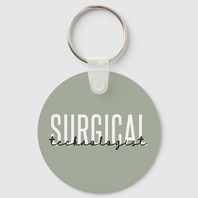 Surgical Technologist Med Surg Tech Surgery Tech Key Ring (Front)