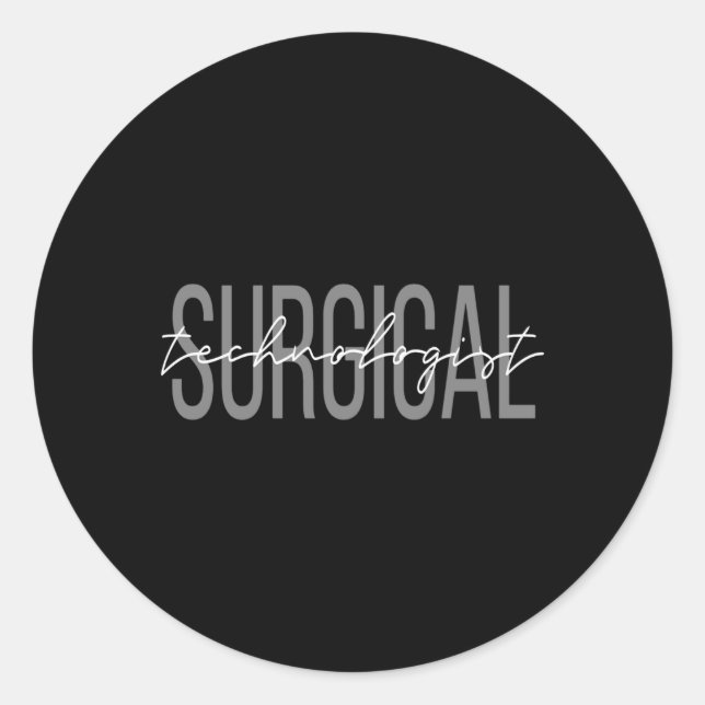 Surgical Technologist Scrub Tech Classic Round Sticker (Front)