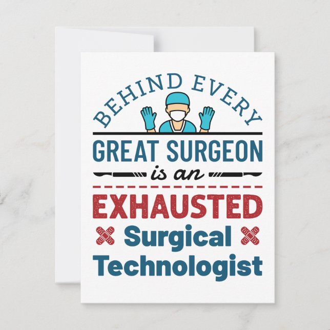 Surgical Technologist Surgical Tech Funny Saying Card (Front)