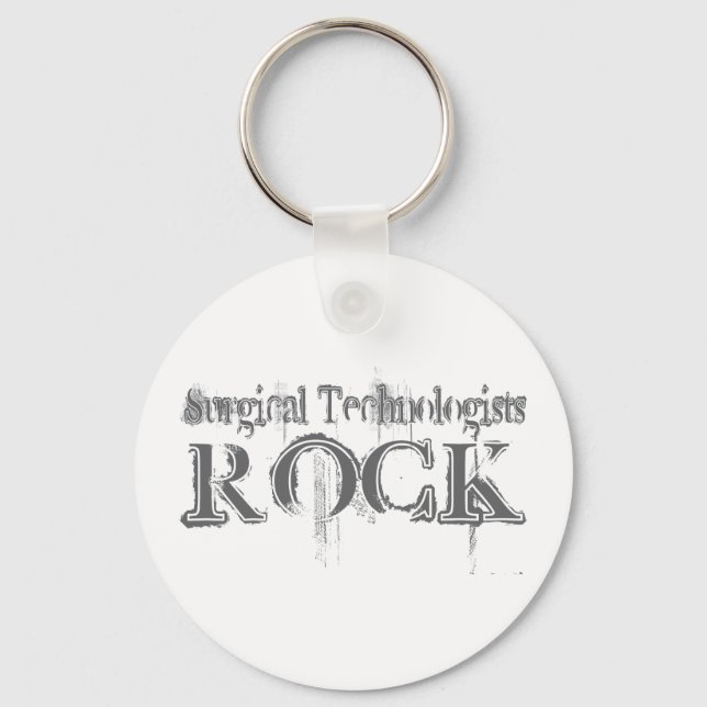 Surgical Technologists Rock Key Ring (Front)