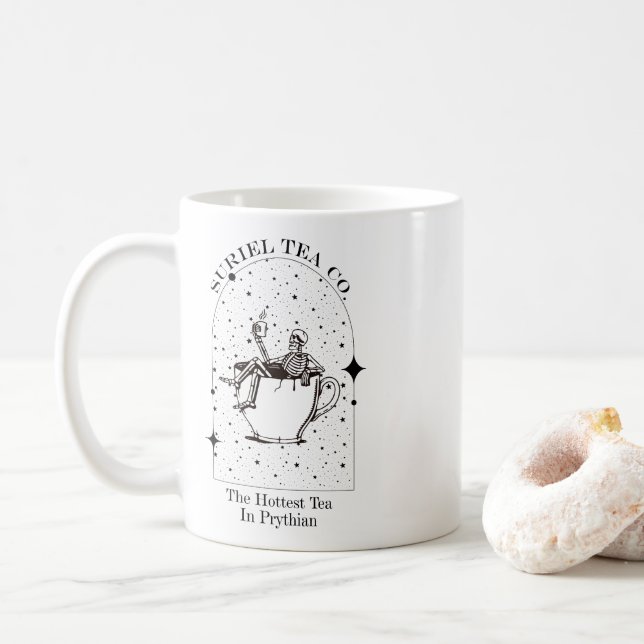 Suriel Tea Co Book Coffee Mug (With Donut)