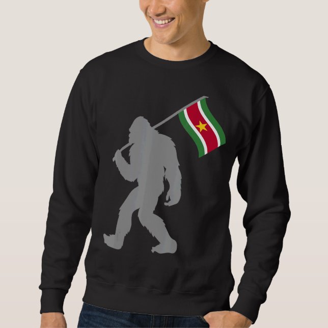 Surinam Flag On Suriname Flag Sweatshirt (Front)
