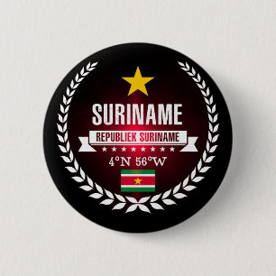 Suriname 6 Cm Round Badge