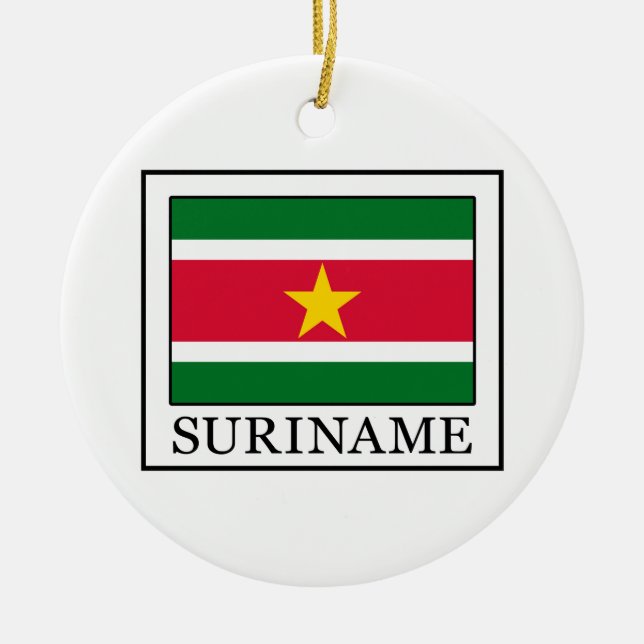 Suriname Ceramic Tree Decoration (Front)