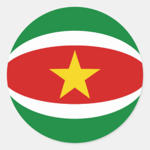 Suriname Fisheye Flag Sticker