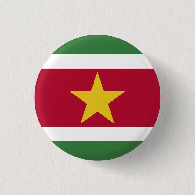 Suriname Flag 3 Cm Round Badge (Front)