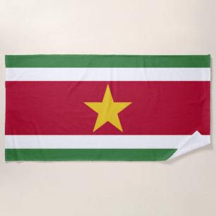 Suriname flag beach towel