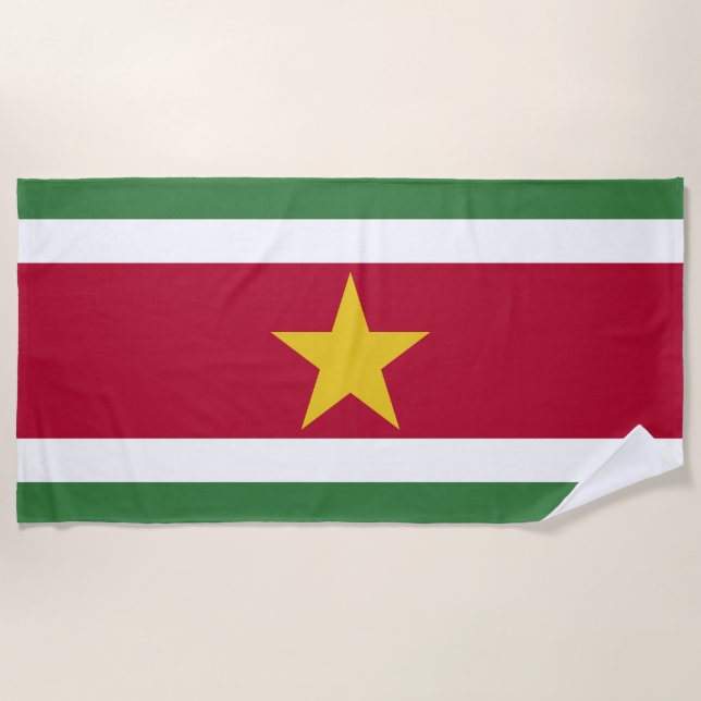 Suriname flag beach towel (Front)