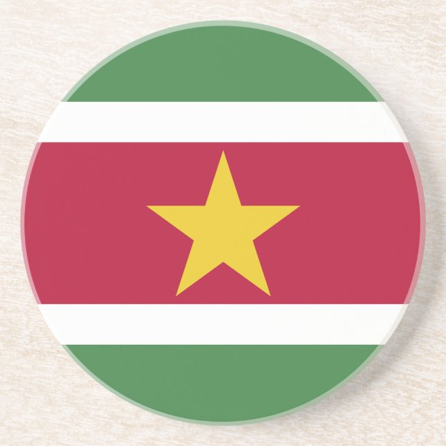 Suriname Flag Coaster (Front)