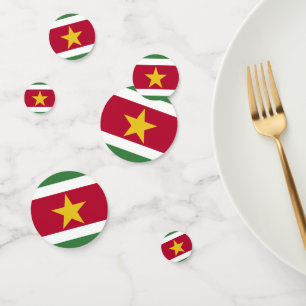 Suriname flag confetti