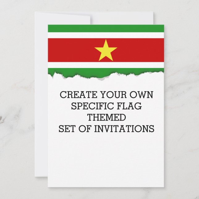 Suriname Flag | Invitation (Front)