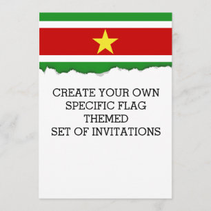 Suriname Flag Invitation