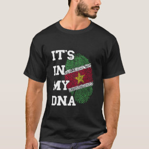 Suriname Flag It's In My DNA Thumbmark Surinamese  T-Shirt