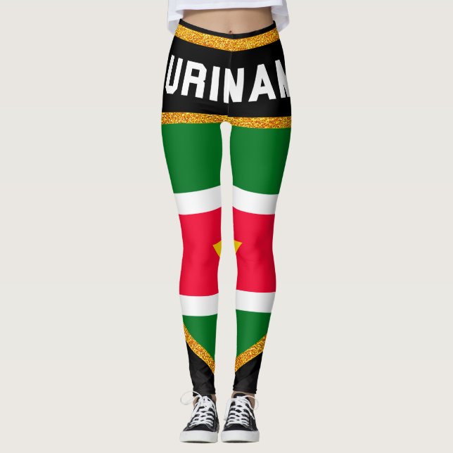 Suriname Flag Leggings (Front)