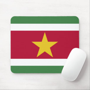 Suriname flag mouse mat